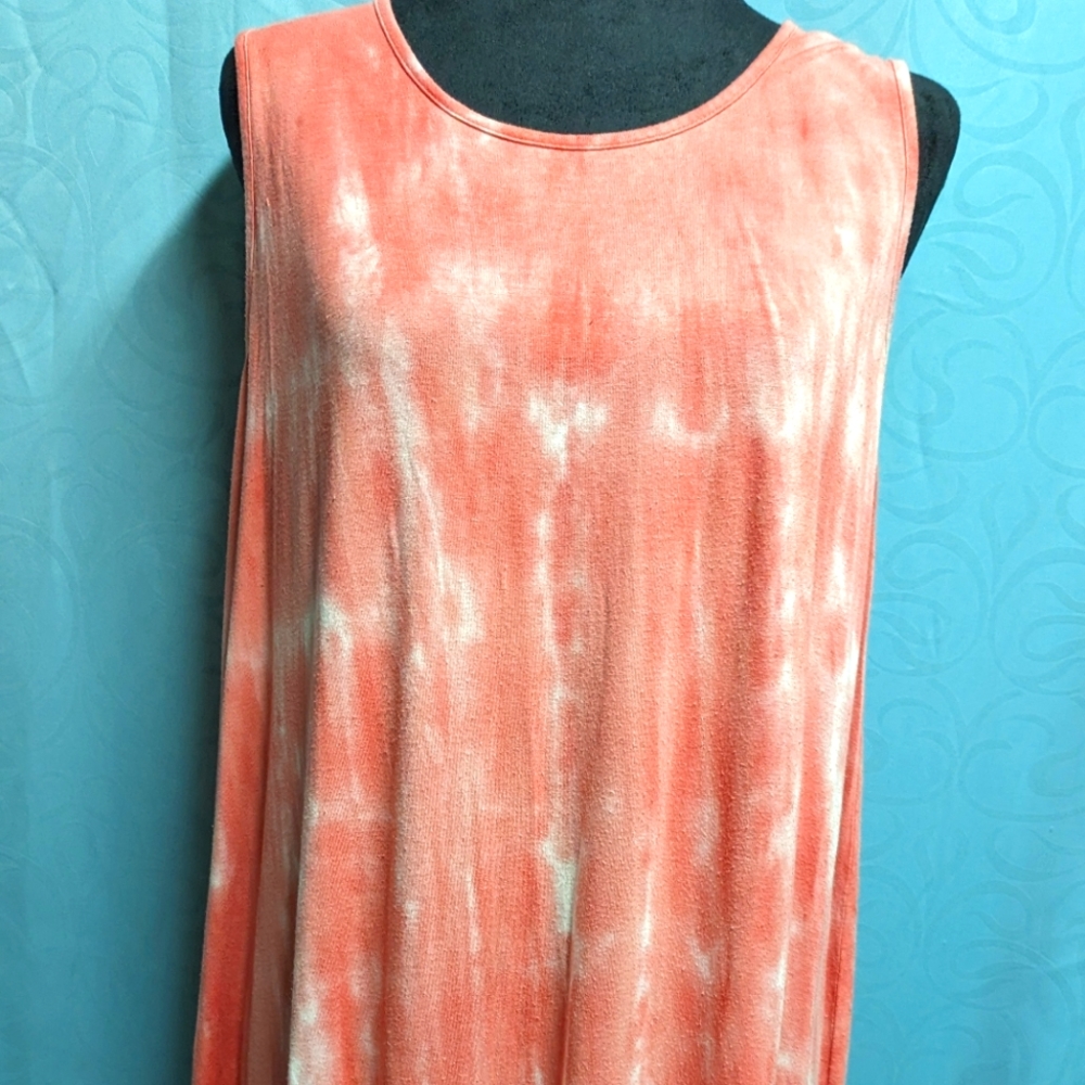 Easel Sleeveless Tie-Dye Dress
